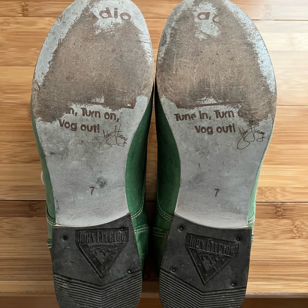 John Fluevog Radio CBC Leather & Suede Derby Shoes - Picture 7 of 8